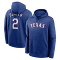 T.Rangers #2 Marcus Semien Player Royal Pullover Hoodie Hdoa Stitched Jerseys