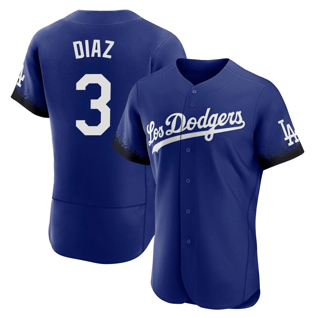 LA.Dodgers #3 Edwin D¨ªaz Player Royal City Connect Elite Home Hdoa Stitched Jerseys