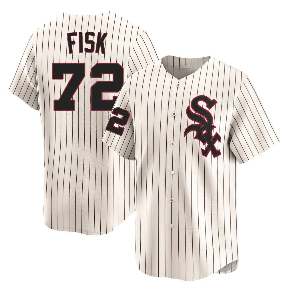 C.White Sox #72 Carlton Fisk Player Cream Cooperstown Collection Limited Home Hdoa Stitched Jerseys