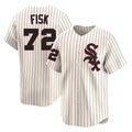 C.White Sox #72 Carlton Fisk Player Cream Cooperstown Collection Limited Home Hdoa Stitched Jerseys