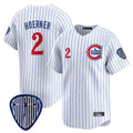C.Cubs #2 Nico Hoerner Player White Pinstripe Vapor Premier Limited Home Hdoa Stitched Jerseys