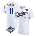 LA.Dodgers #11 Roki Sasaki Player Gold White World Series 2026 Collection Stadium Limited Elite Hdoa Stitched Jerseys