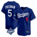 LA.Dodgers #5 Freddie Freeman Player Royal World Series Meet Limited Home Hdoa Stitched Jerseys