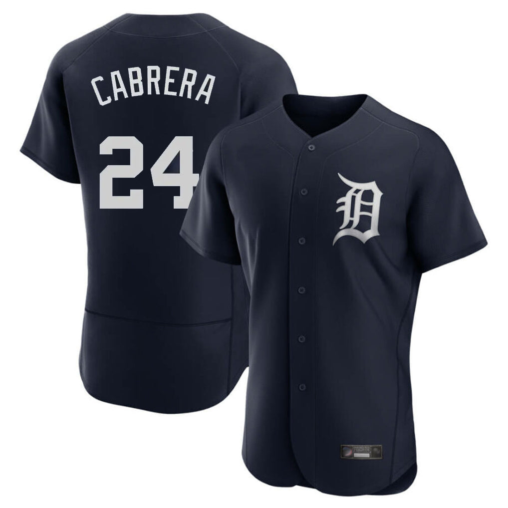 D.Tigers #24 Miguel Cabrera Player Navy Limited Elite Home Hdoa Stitched Jerseys