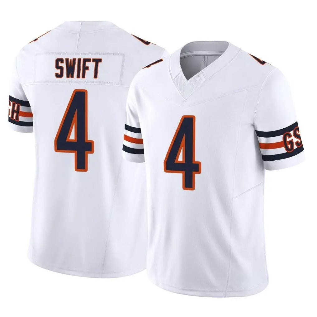 C.Bears #4 D'Andre Swift Player White Vapor F.U.S.E. Limited Home Game Hdoa Stitched Jerseys