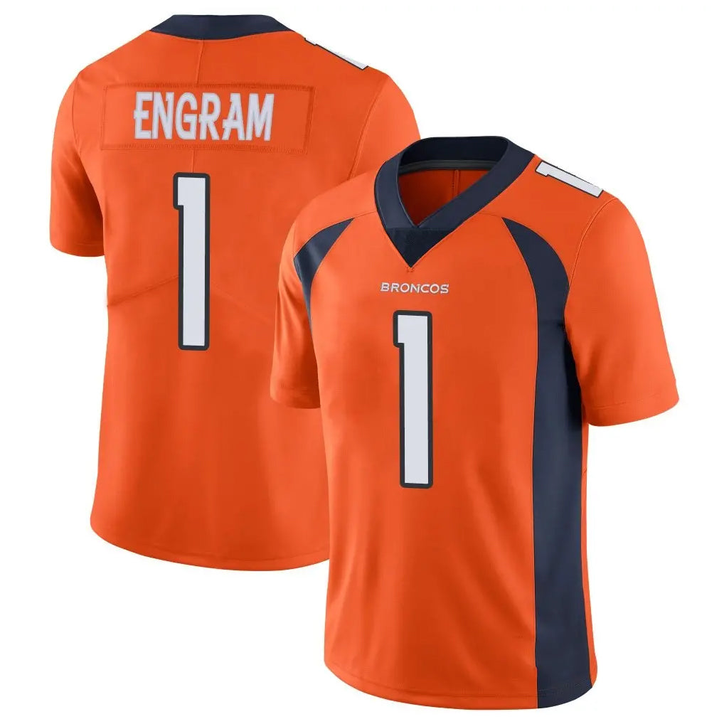 D.Broncos #1 Evan Engram Player Orange Color Vapor Untouchable Limited Game Hdoa Stitched Jerseys