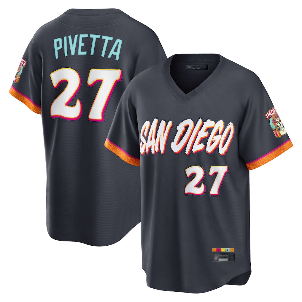 S.Diego Padres #27 Nick Pivetta Player Obsidian 2026 City Connect Home Limited T-shirt Hdoa Stitched Jerseys