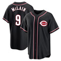 C.Reds #9 Matt McLain Player Black Fashion Out Home Game Hdoa Stitched Jerseys