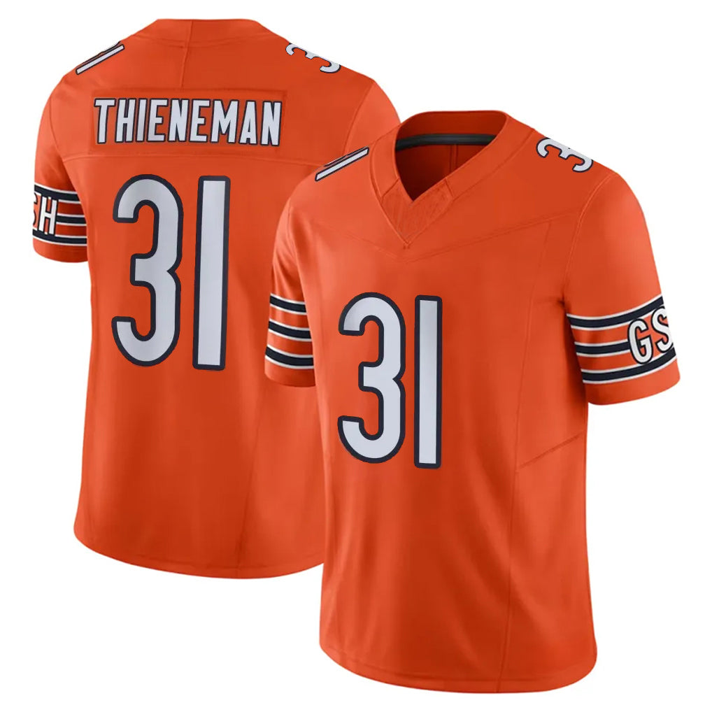 C.Bears #31 Dillon Thieneman Player Orange Vapor F.U.S.E. Limited Home Game Hdoa Stitched Jerseys