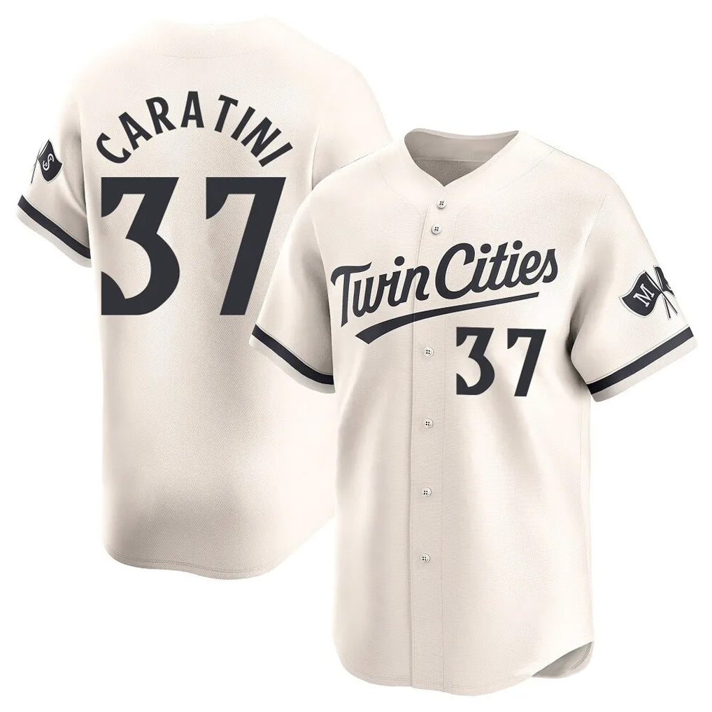 M.Twins #37 Victor Caratini Player Cream Home Limited Hdoa Stitched Jerseys