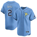 T.Bay Rays #2 Yandy Diaz Player Light Blue Home Limited Hdoa Stitched Jerseys