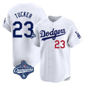 LA.Dodgers #23 Kyle Tucker Player White World Series Meet Limited Home Hdoa Stitched Jerseys