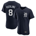 D.Tigers #8 Matt Vierling Player Navy Limited Elite Home Hdoa Stitched Jerseys