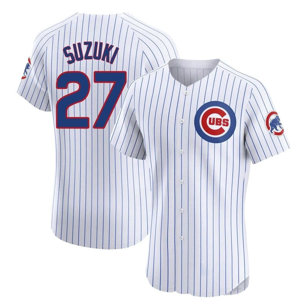 C.Cubs #27 Seiya Suzuki Player White Limited Elite Home Game Hdoa Stitched Jerseys