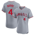 LA.Angels #4 Christian Moore Player Gray Home Limited Elite Hdoa Stitched Jerseys