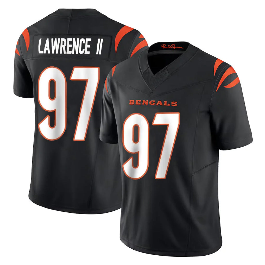 C.Bengals #97 Dexter Lawrence II Player Black Vapor F.U.S.E. Limited Home Game Hdoa Stitched Jerseys