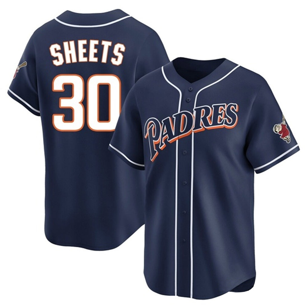 S.Diego Padres #30 Gavin Sheets Player Navy Cooperstown Collection Limited Home Hdoa Stitched Jerseys