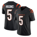 C.Bengals #5 Tee Higgins Player Black Vapor F.U.S.E. Limited Home Game Hdoa Stitched Jerseys