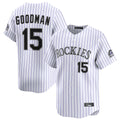C.Rockies #15 Hunter Goodman Player White Limited Home Hdoa Stitched Jerseys