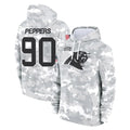 C.Panthers #90 Julius Peppers Player Arctic Camo Salute to Service Pullover Hoodies Limited Game Hdoa Stitched Jerseys