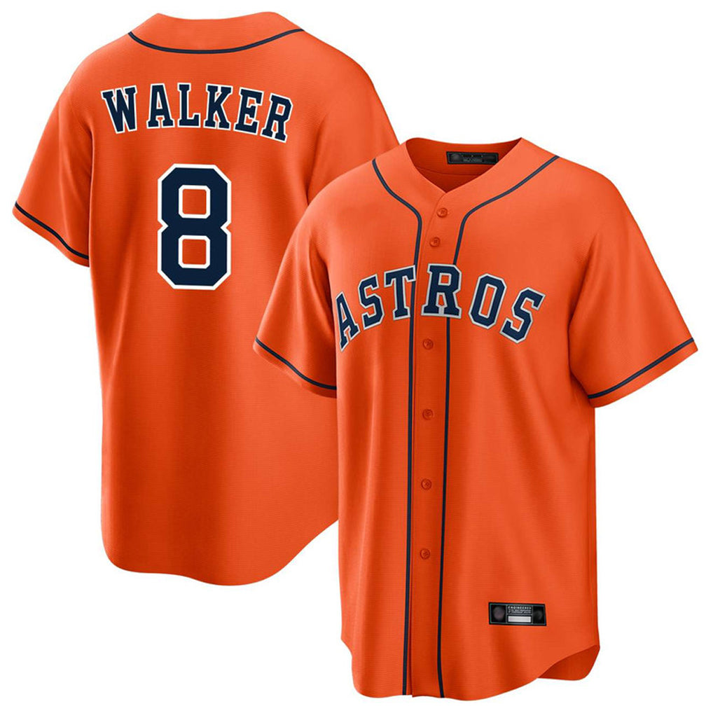 H.Astros #8 Christian Walker Player Orange Home Game Hdoa Stitched Jerseys