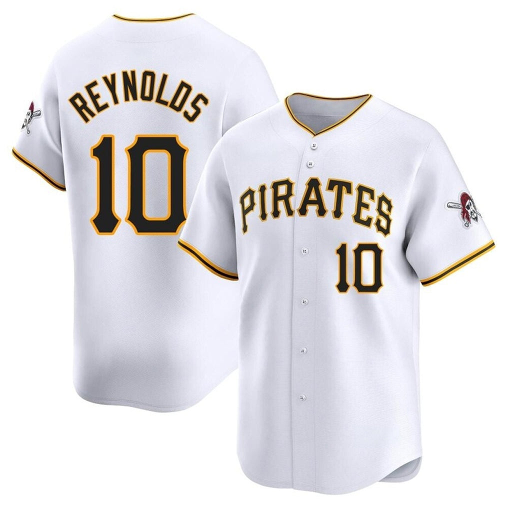 P.Pirates #10 Bryan Reynolds Player White Home Limited Hdoa Stitched Jerseys