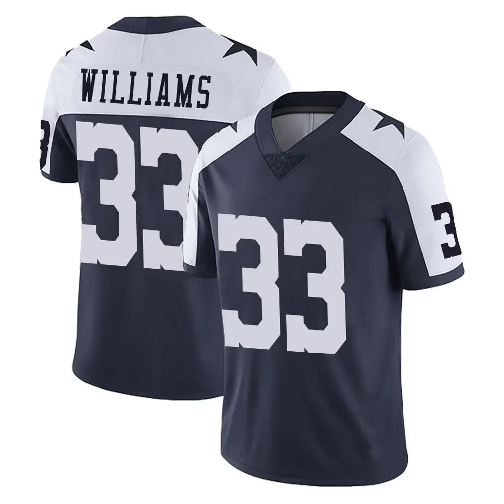 D.Cowboys #33 Javonte Williams Player Navy-White Limited Alternate Vapor Untouchable Home Game Hdoa Stitched Jerseys