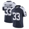 D.Cowboys #33 Javonte Williams Player Navy-White Limited Alternate Vapor Untouchable Home Game Hdoa Stitched Jerseys