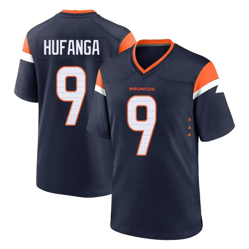 D.Broncos #9 Talanoa Hufanga Player Navy Home Game Hdoa Stitched Jerseys