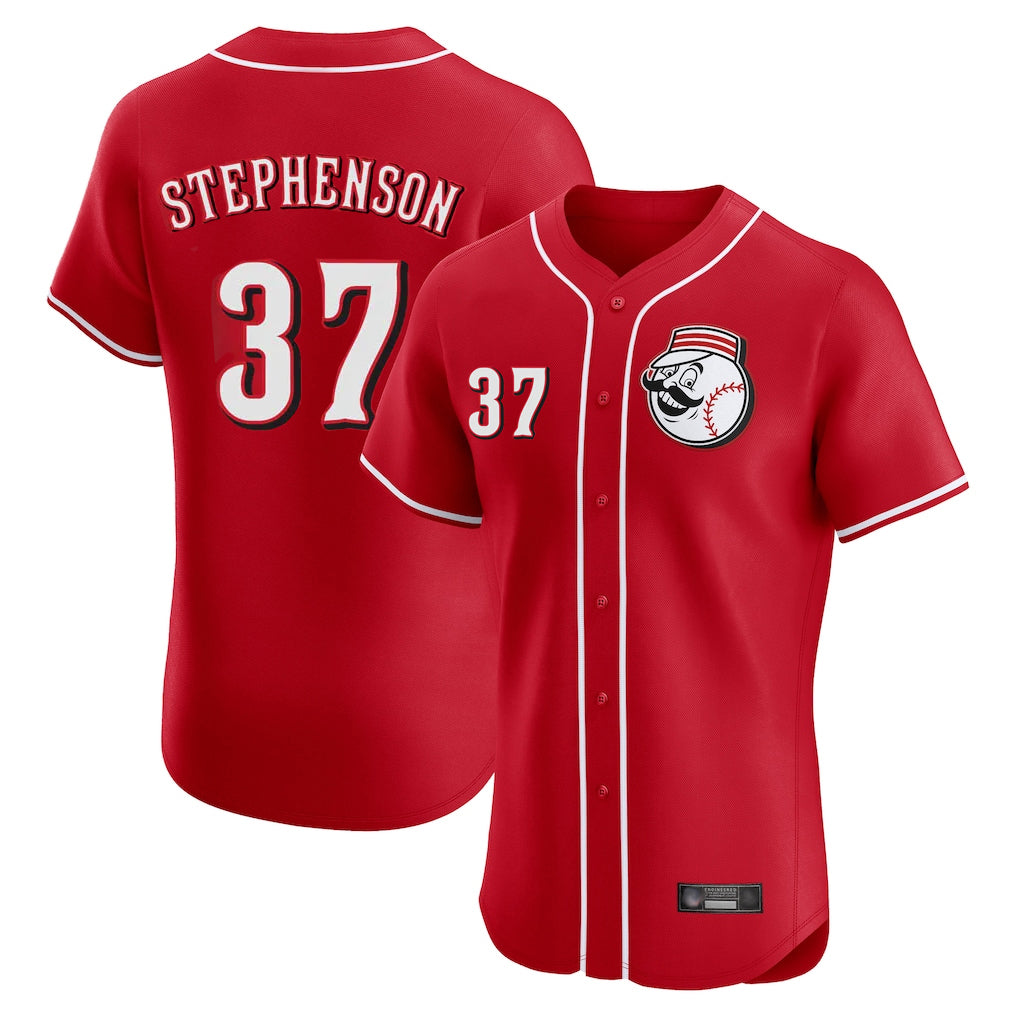 C.Reds #37 Tyler Stephenson Player Red Limited Elite Home Game Hdoa Stitched Jerseys