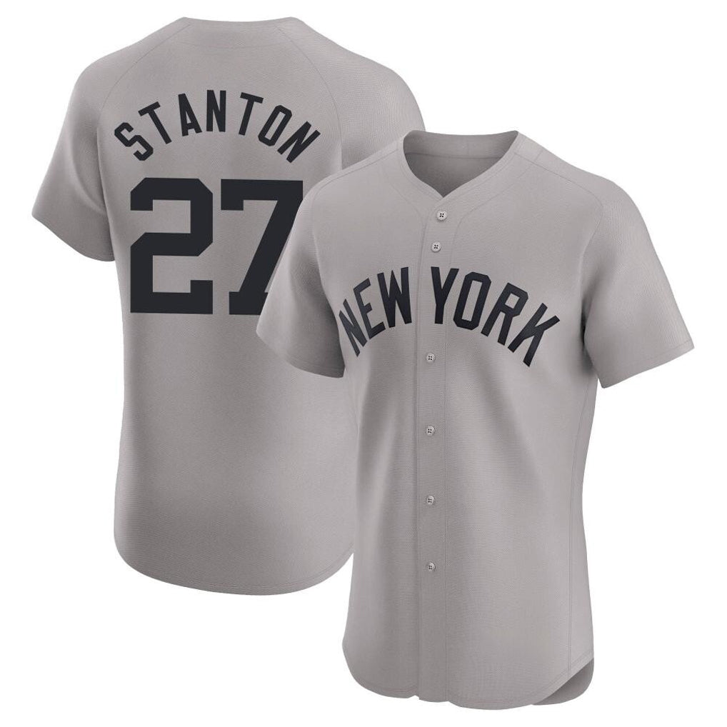 NY.Yankees #27 Giancarlo Stanton Player Gray Limited Elite Home Hdoa Stitched Jerseys
