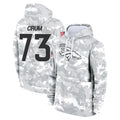 D.Broncos #73 Frank Crum Player Arctic Camo Salute to Service Hoodies Limited Game Hdoa Stitched Jerseys