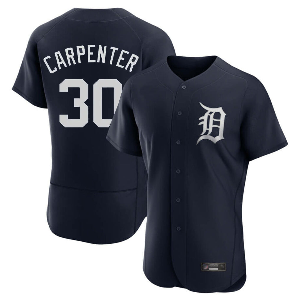 D.Tigers #30 Kerry Carpenter Player Navy Limited Elite Home Hdoa Stitched Jerseys