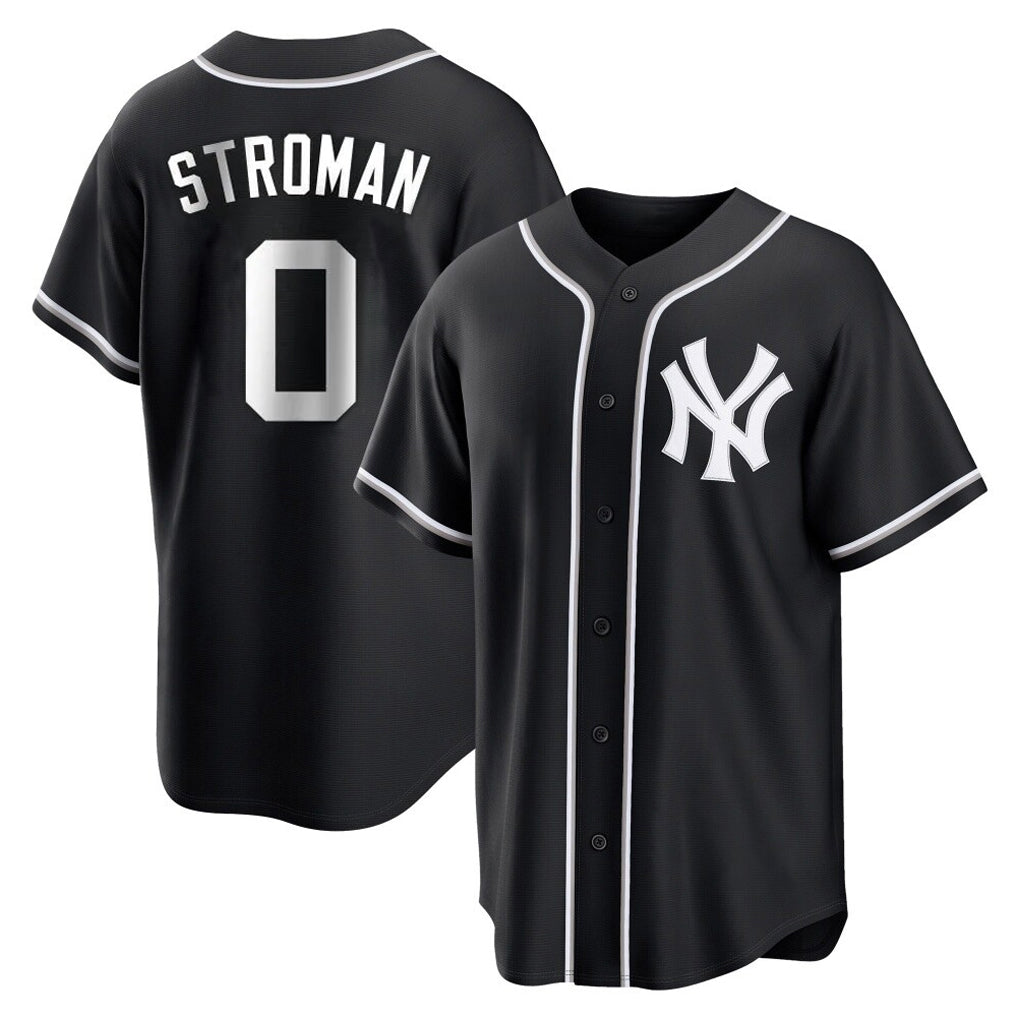 NY.Yankees #0 Marcus Stroman Player Black Out Game Home Hdoa Stitched Jerseys
