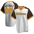 S.Diego Padres #98 Randy Vasquez Player White Home Cooperstown Collection Replica Game Hdoa Stitched Jerseys
