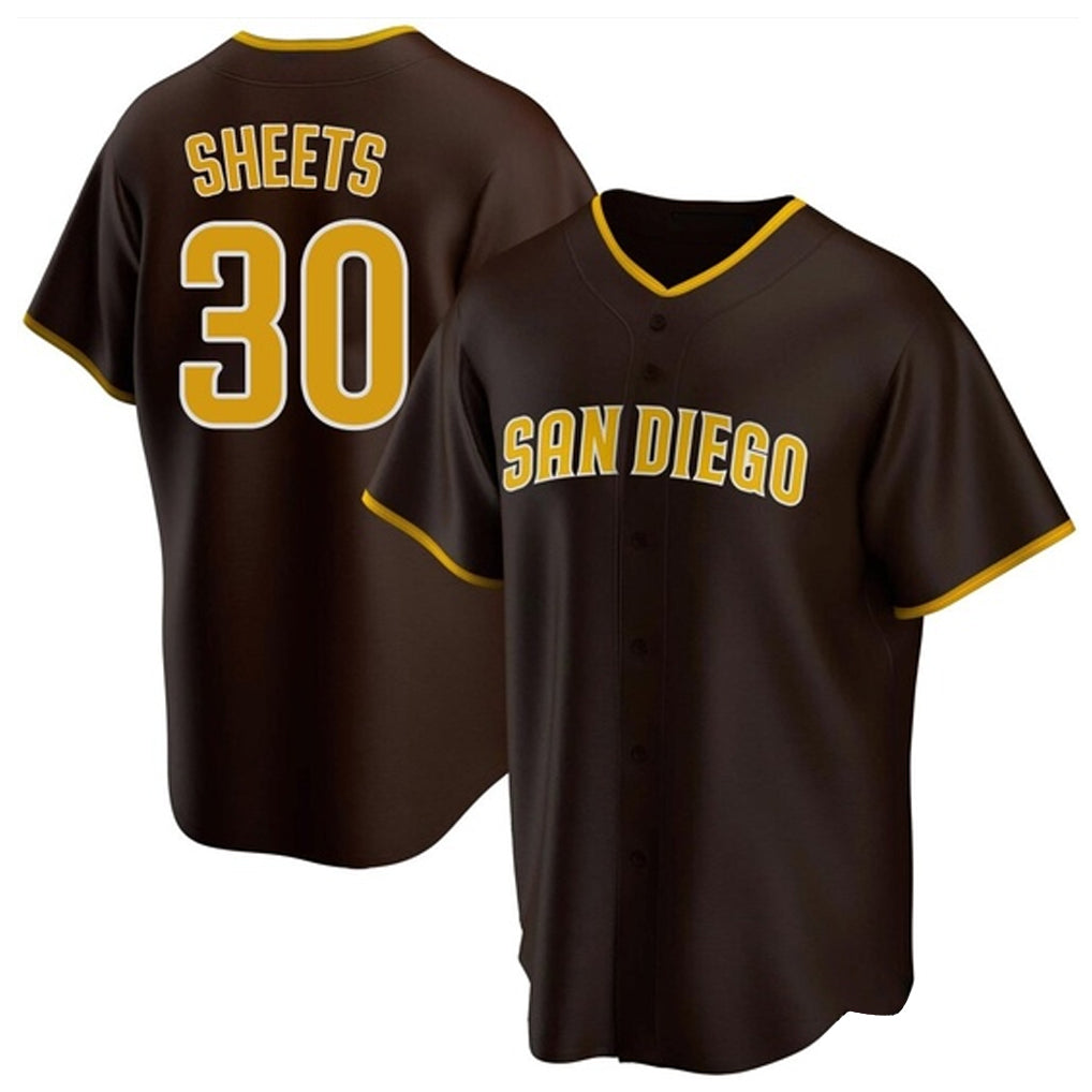 S.Diego Padres #30 Gavin Sheets Player Brown Home Game Hdoa Stitched Jerseys