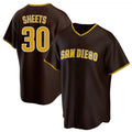S.Diego Padres #30 Gavin Sheets Player Brown Home Game Hdoa Stitched Jerseys