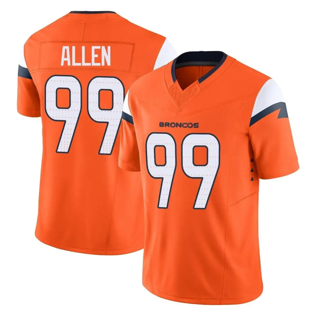 D.Broncos #99 Zach Allen Player Orange Vapor F.U.S.E. Limited Home Game Hdoa Stitched Jerseys