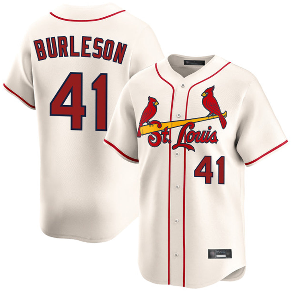 St. Louis Cardinals #41 Alec Burleson Player Cream Home Limited Hdoa Stitched Jerseys