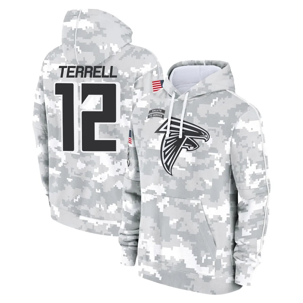 A.Falcons #12 Avieon Terrell Player Arctic Camo Salute to Service Limited Hoodie Hdoa Stitched Jerseys