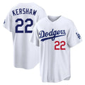 LA.Dodgers #22 Clayton Kershaw Player White Home Game Hdoa Stitched Jerseys