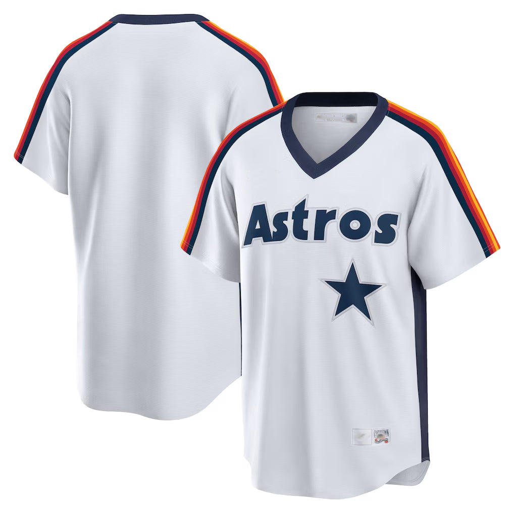 H.Astros ## Astros Blank Player White Cooperstown Collection T-shirt Hdoa Stitched Jerseys