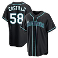 S.Mariners #58 Luis Castillo Player Black Fashion Home Limited Hdoa Stitched Jerseys