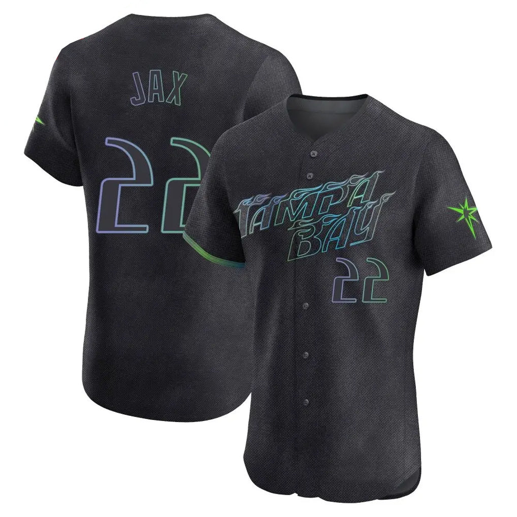 T.Bay Rays #22 Griffin Jax Player Black City Connect Home Limited Elite Hdoa Stitched Jerseys