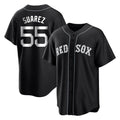 B.Red Sox #55 Ranger Su¨¢rez Player Black Home Game Hdoa Stitched Jerseys