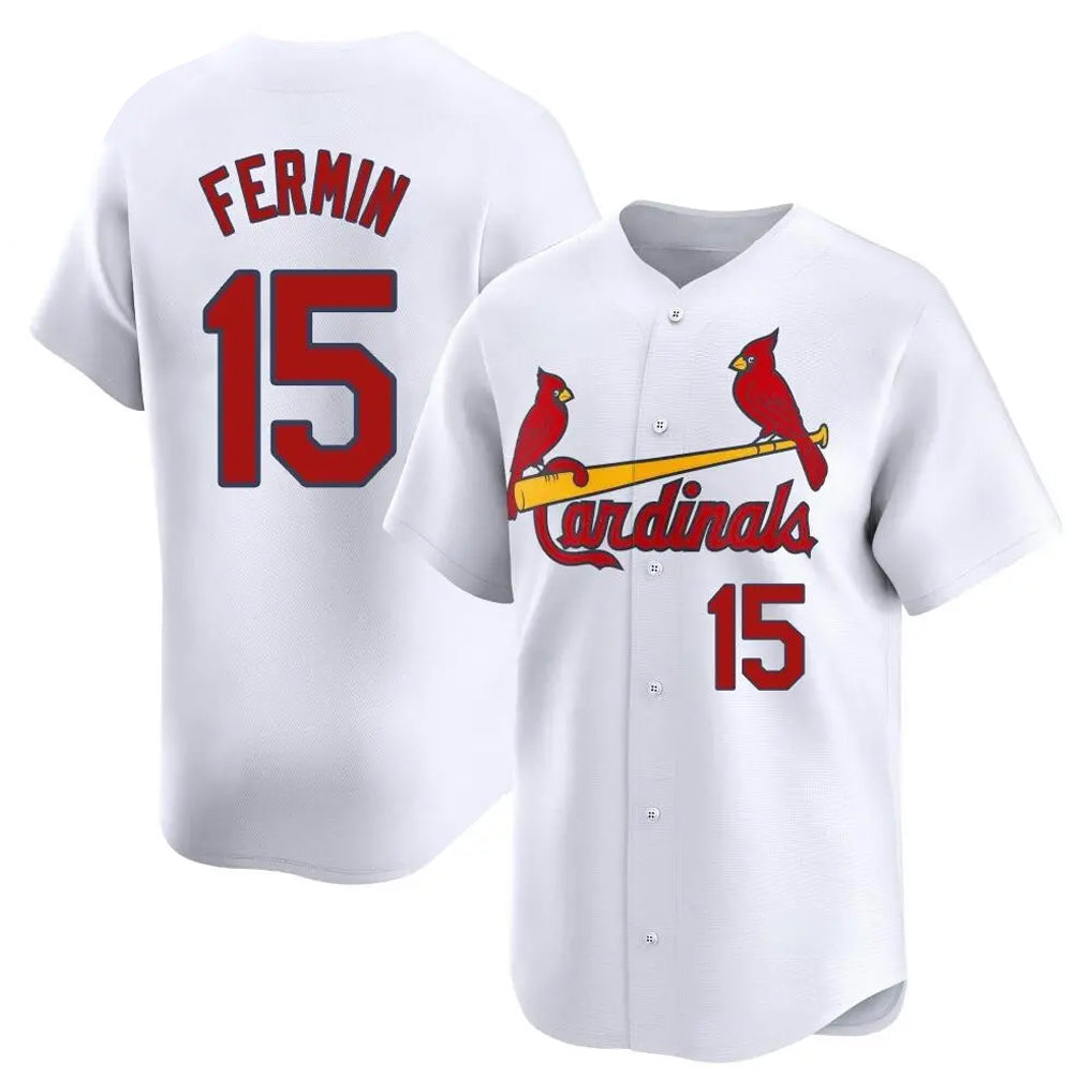 St. Louis Cardinals #15 Jose Fermin Player White Home Limited Hdoa Stitched Jerseys