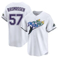 T.Bay Rays #57 Drew Rasmussen Player White City Connect Home Hdoa Stitched Jerseys