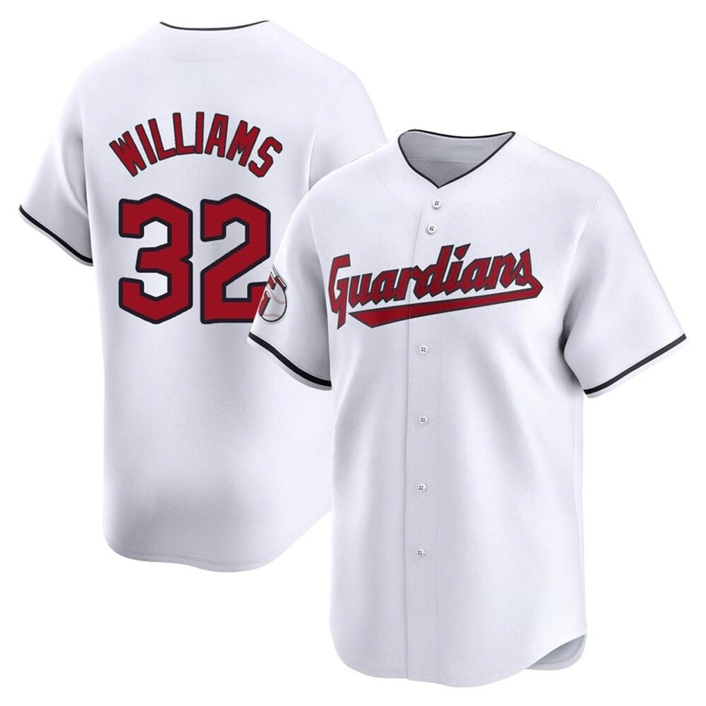 C.Guardians #32 Gavin Williams Player White Limited Home Hdoa Stitched Jerseys