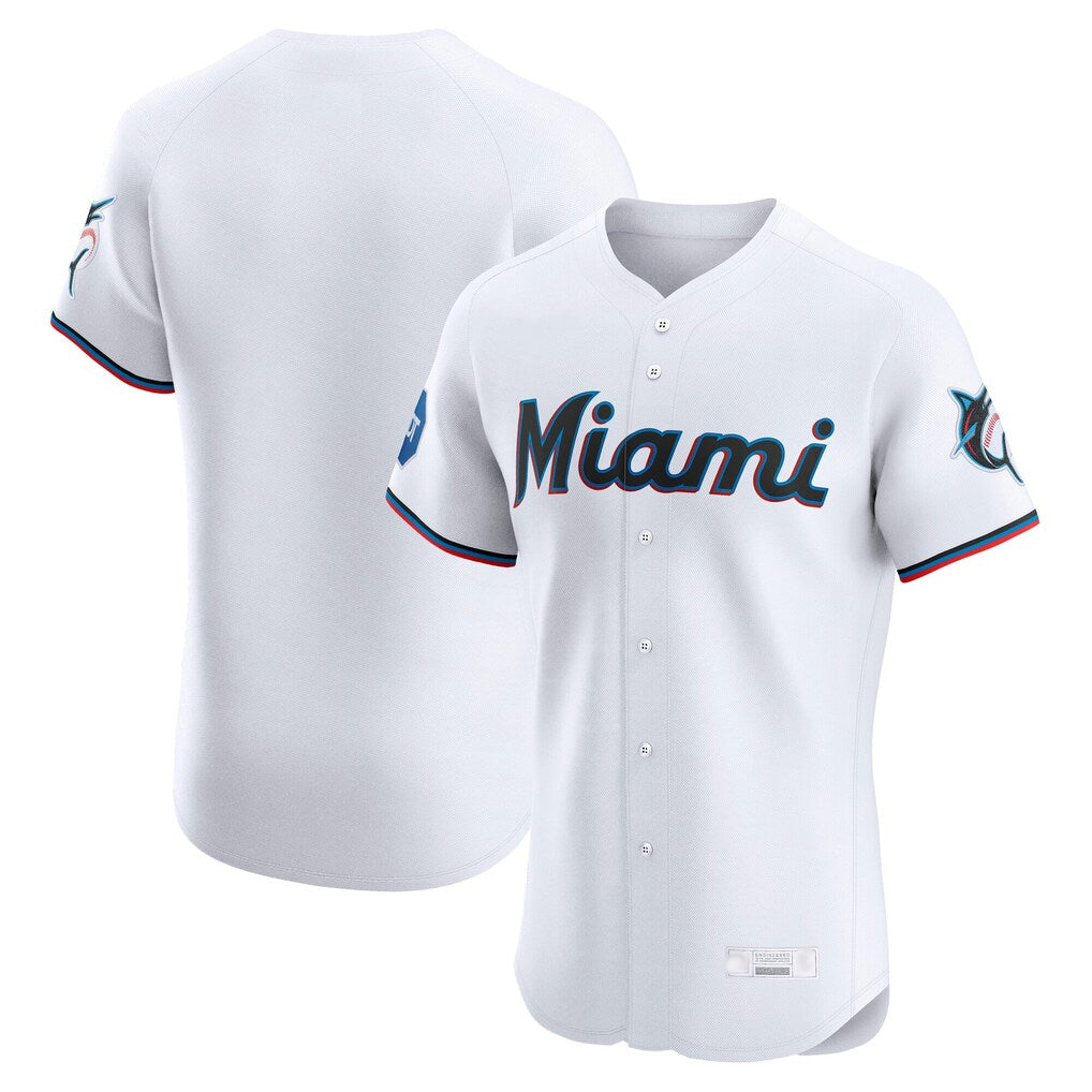 M.Marlins ## Marlins Blank Player White  Home Limited Elite Hdoa Stitched Jerseys