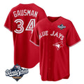 T.Blue Jays #34 Kevin Gausman Player Red 2025 American League All Hdoa Stitched Jerseys